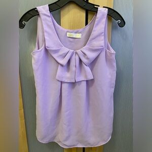 LAFA.M Purple bow front tank top Size XS